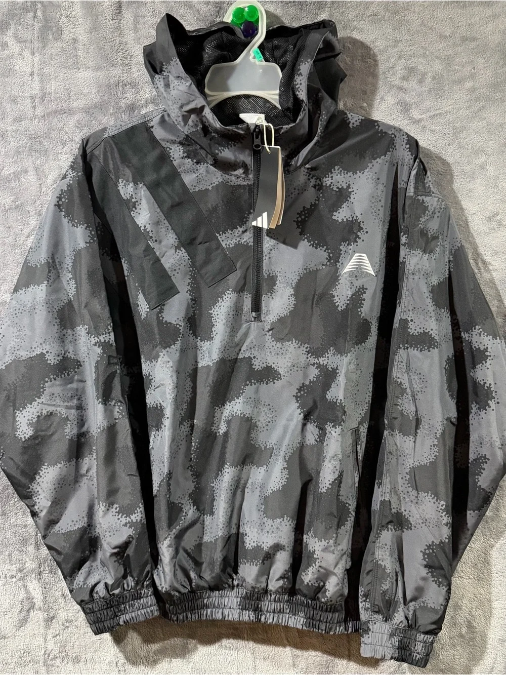 Adidas​ Anthony Edwards Camo AOP​ Hooded Anorak Jacket JP0940 Mens Sz Medium NEW